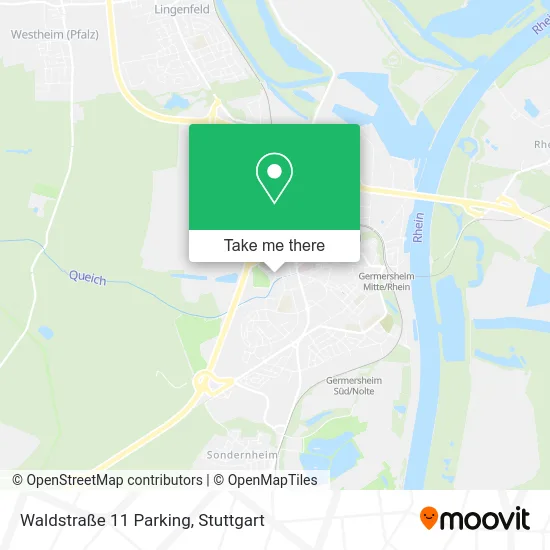 Карта Waldstraße 11 Parking