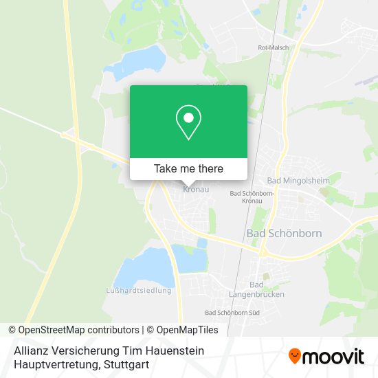 Карта Allianz Versicherung Tim Hauenstein Hauptvertretung