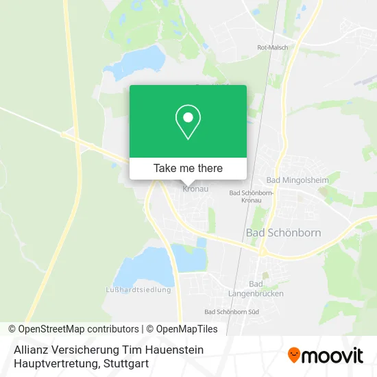 Карта Allianz Versicherung Tim Hauenstein Hauptvertretung