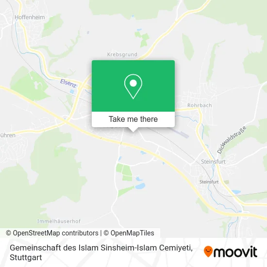 Карта Gemeinschaft des Islam Sinsheim-Islam Cemiyeti