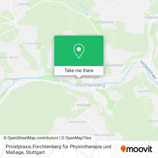 Карта Privatpraxis Forchtenberg für Physiotherapie und Maßage