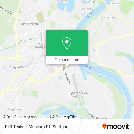 Карта P+R Technik Museum P1