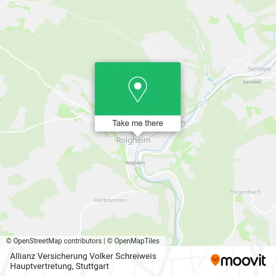 Карта Allianz Versicherung Volker Schreiweis Hauptvertretung