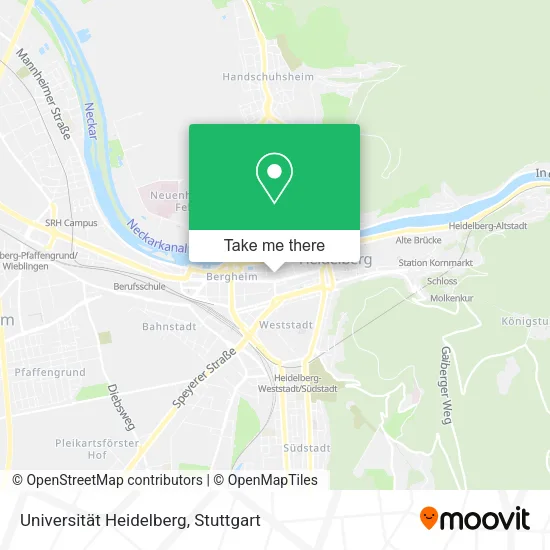 Карта Universität Heidelberg