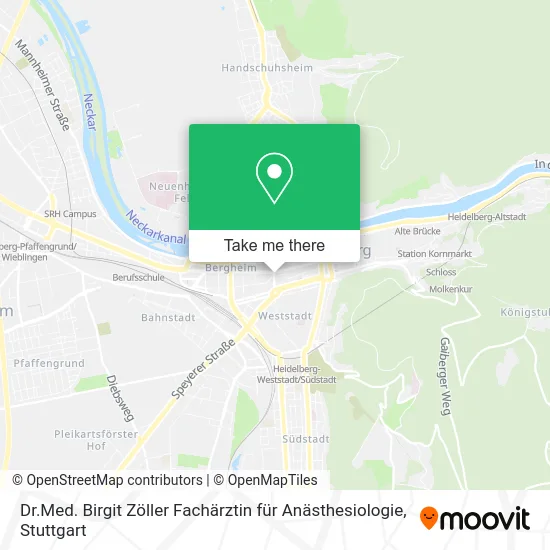 Карта Dr.Med. Birgit Zöller Fachärztin für Anästhesiologie