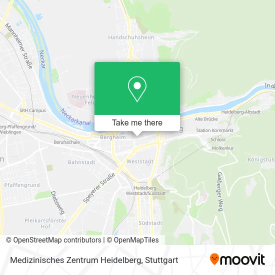 Карта Medizinisches Zentrum Heidelberg