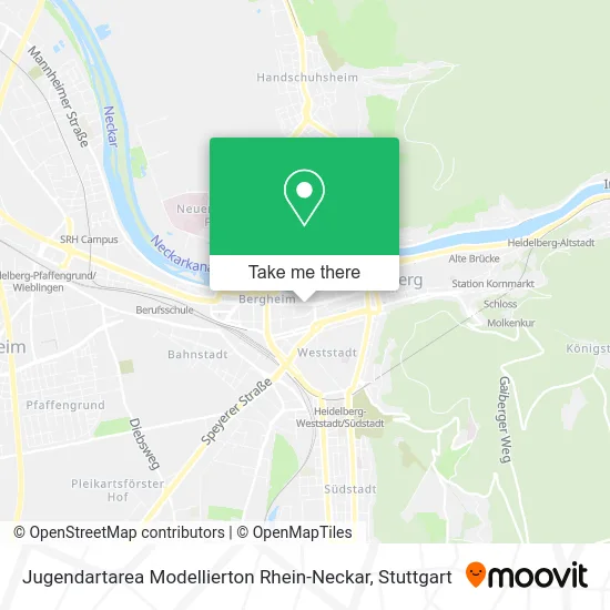 Карта Jugendartarea Modellierton Rhein-Neckar
