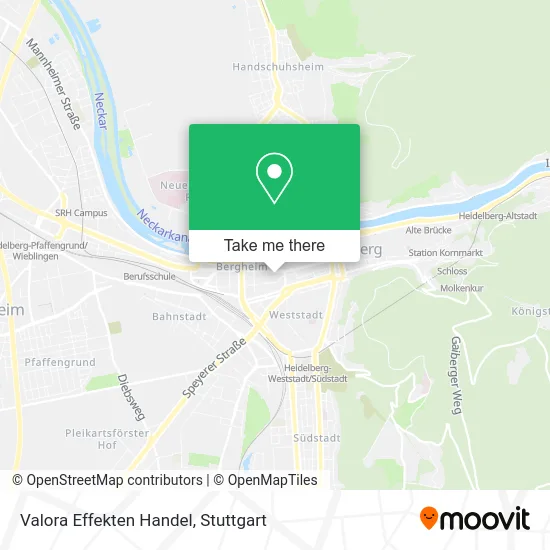 Карта Valora Effekten Handel