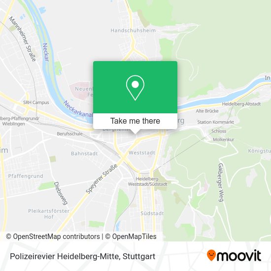 Карта Polizeirevier Heidelberg-Mitte