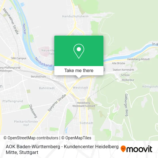 AOK Baden-Württemberg - Kundencenter Heidelberg Mitte map
