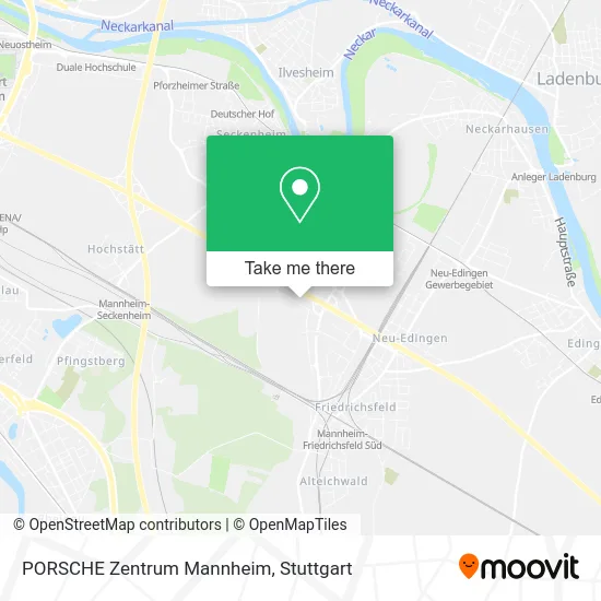 Карта PORSCHE Zentrum Mannheim
