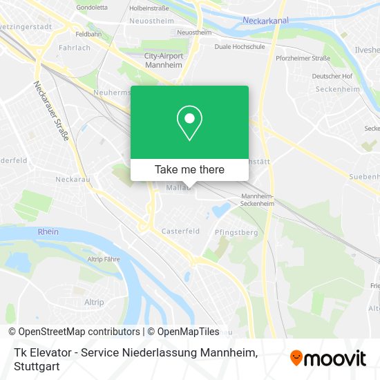 Карта Tk Elevator - Service Niederlassung Mannheim