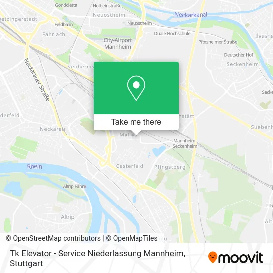 Карта Tk Elevator - Service Niederlassung Mannheim