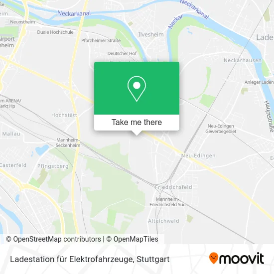 Карта Ladestation für Elektrofahrzeuge