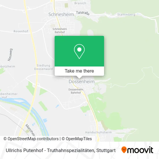 Карта Ullrichs Putenhof - Truthahnspezialitäten