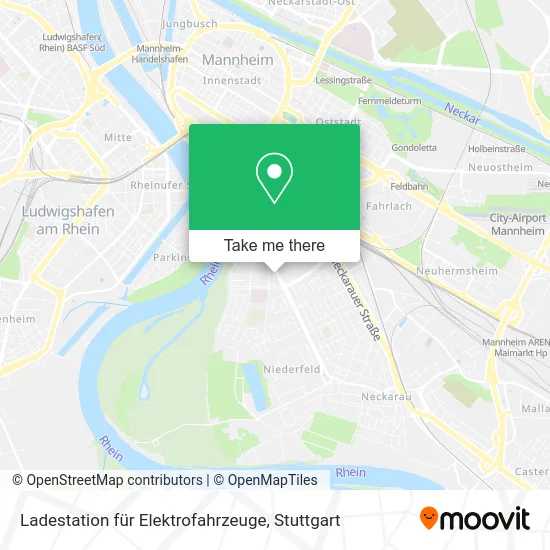 Карта Ladestation für Elektrofahrzeuge
