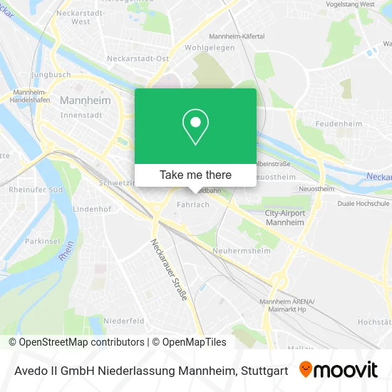 Карта Avedo II GmbH Niederlassung Mannheim