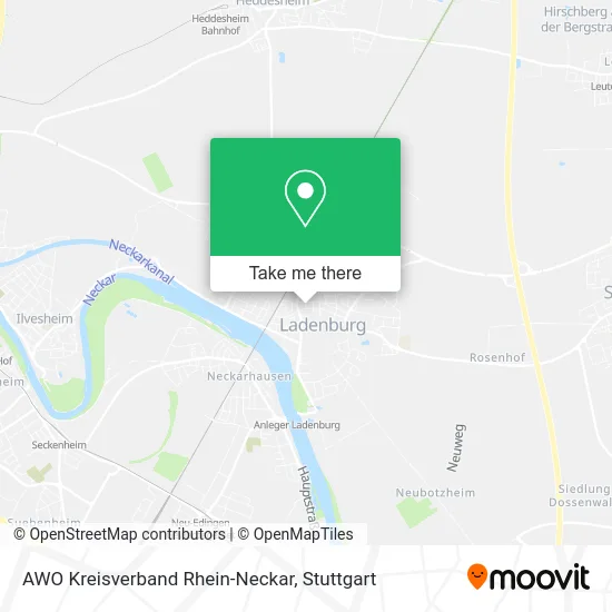 Карта AWO Kreisverband Rhein-Neckar