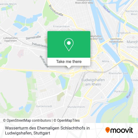 Карта Wasserturm des Ehemaligen Schlachthofs in Ludwigshafen