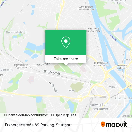 Карта Erzbergerstraße 89 Parking