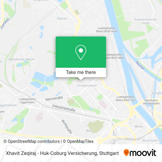 Карта Xhavit Zeqiraj - Huk-Coburg Versicherung