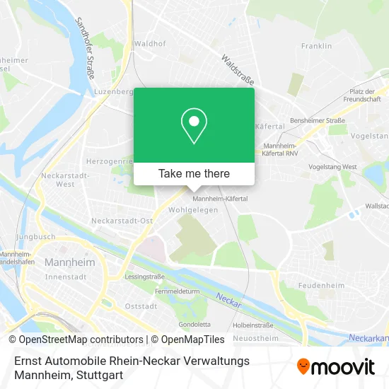 Карта Ernst Automobile Rhein-Neckar Verwaltungs Mannheim