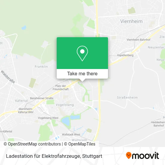 Карта Ladestation für Elektrofahrzeuge