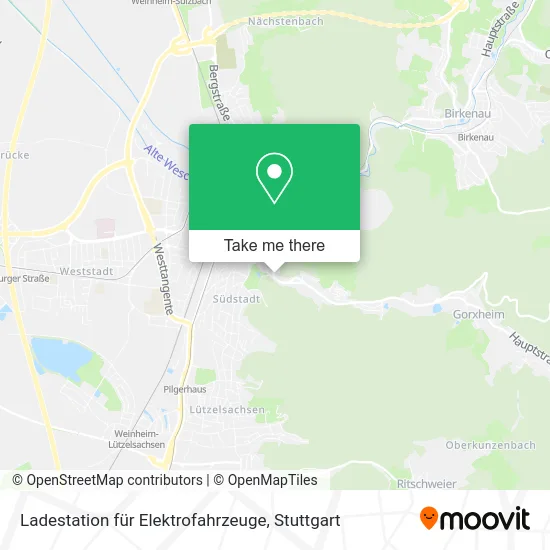 Карта Ladestation für Elektrofahrzeuge