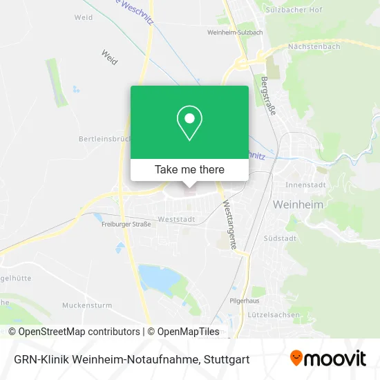 Карта GRN-Klinik Weinheim-Notaufnahme