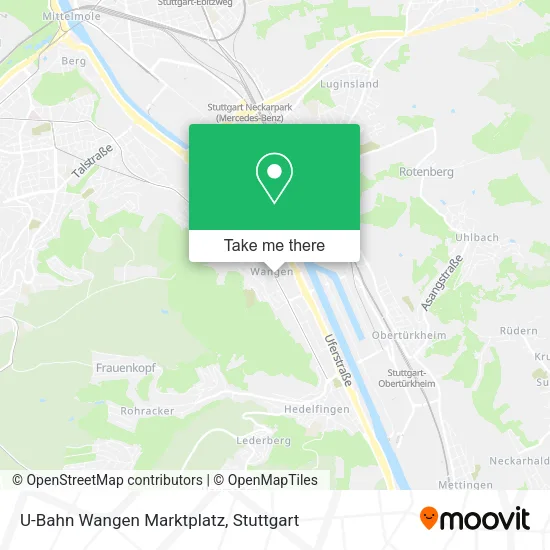 Карта U-Bahn Wangen Marktplatz