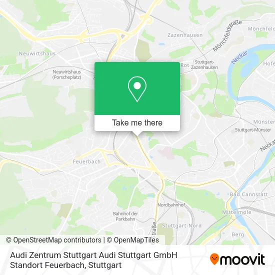 Карта Audi Zentrum Stuttgart Audi Stuttgart GmbH Standort Feuerbach