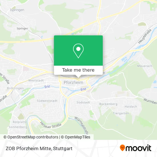 Карта ZOB Pforzheim Mitte