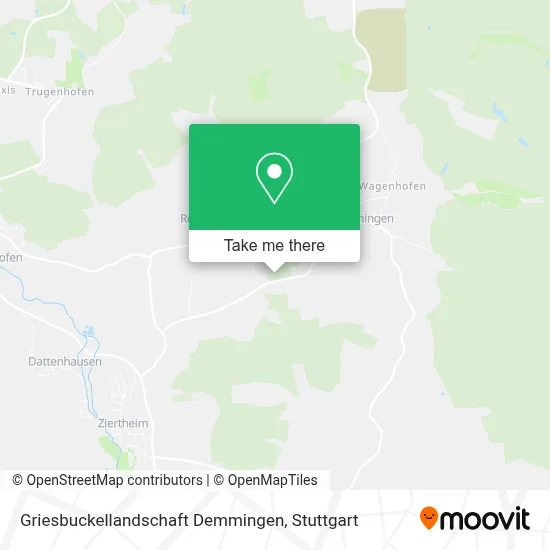 Griesbuckellandschaft Demmingen map
