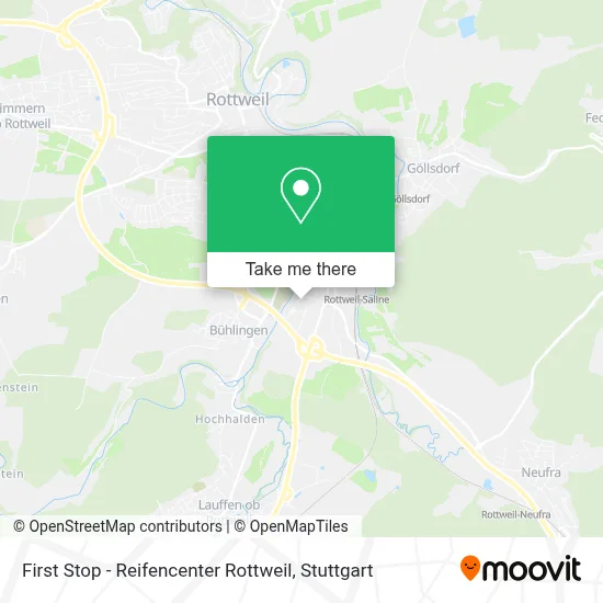 First Stop - Reifencenter Rottweil map