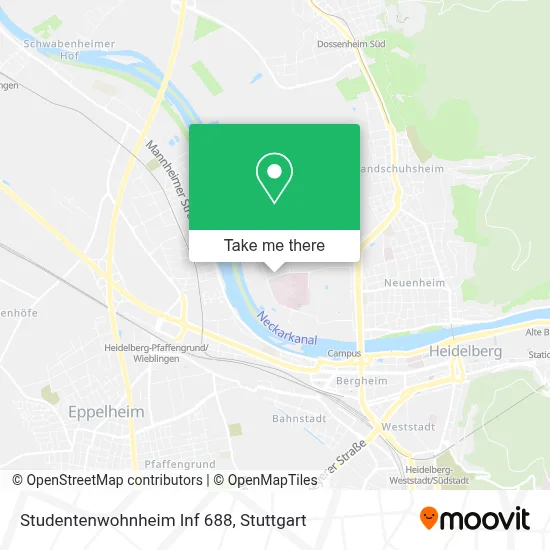 Studentenwohnheim Inf 688 map