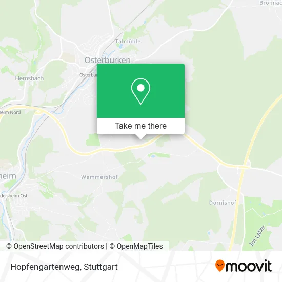 Hopfengartenweg map