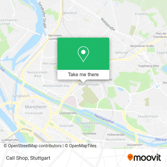 Call Shop map