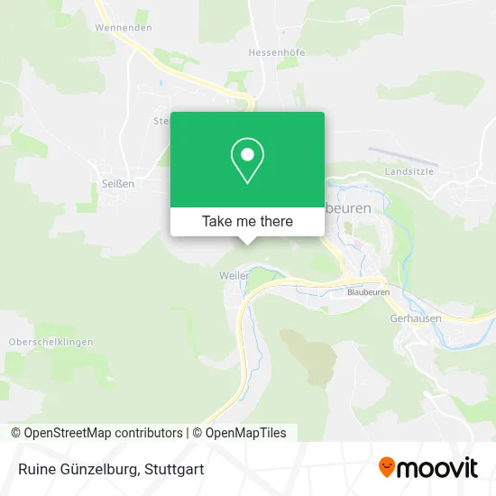 Ruine Günzelburg map