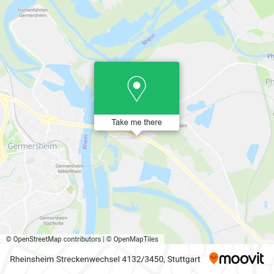 Rheinsheim Streckenwechsel 4132 / 3450 map