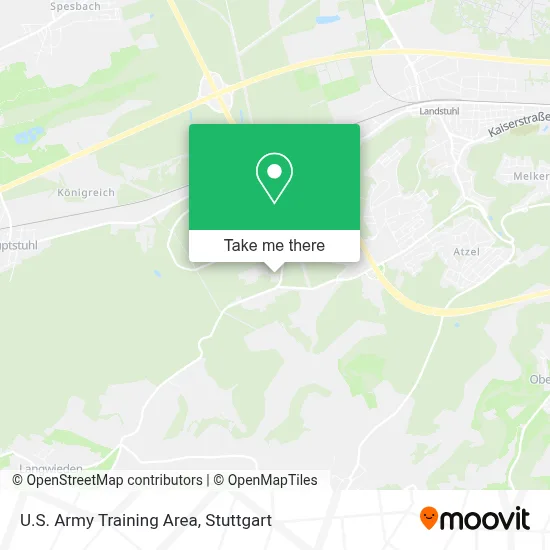 U.S. Army Training Area map
