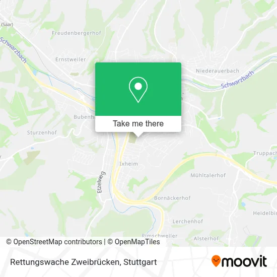 Rettungswache Zweibrücken map
