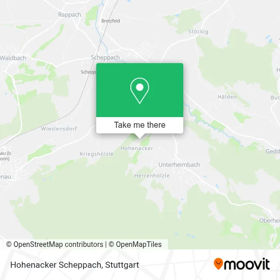 Hohenacker Scheppach map
