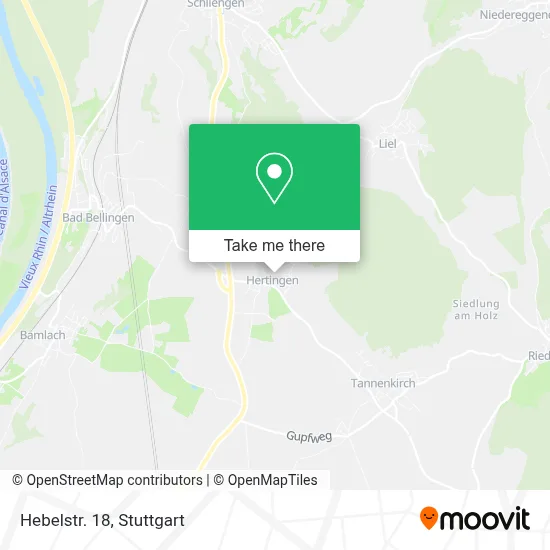 Hebelstr. 18 map