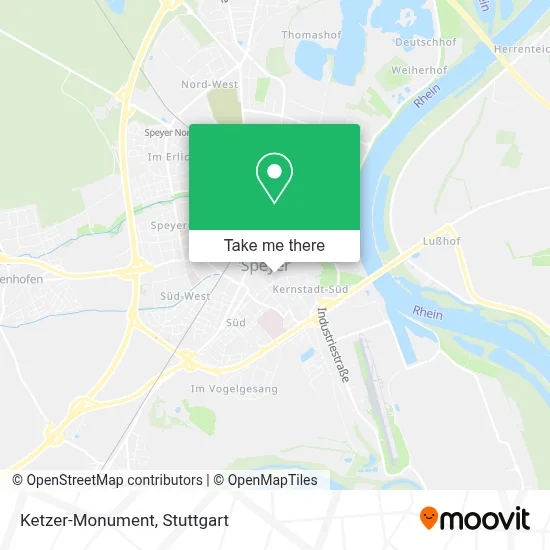 Ketzer-Monument map