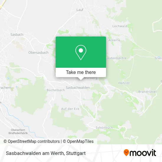 Sasbachwalden am Werth map