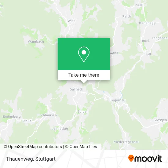 Thauenweg map