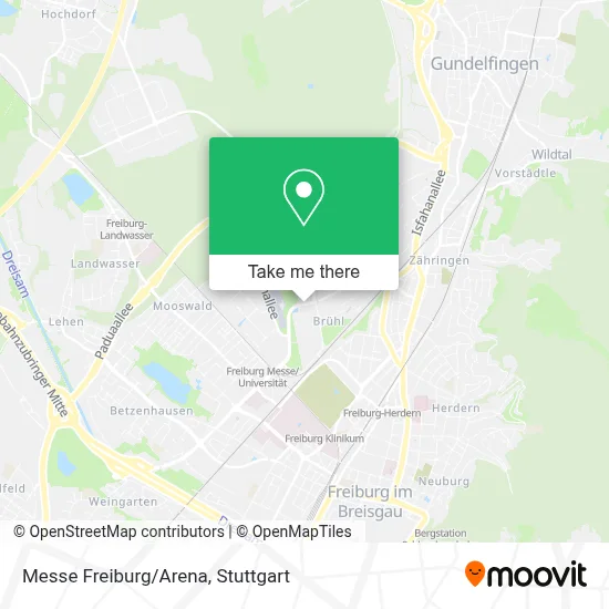 Messe Freiburg/Arena map
