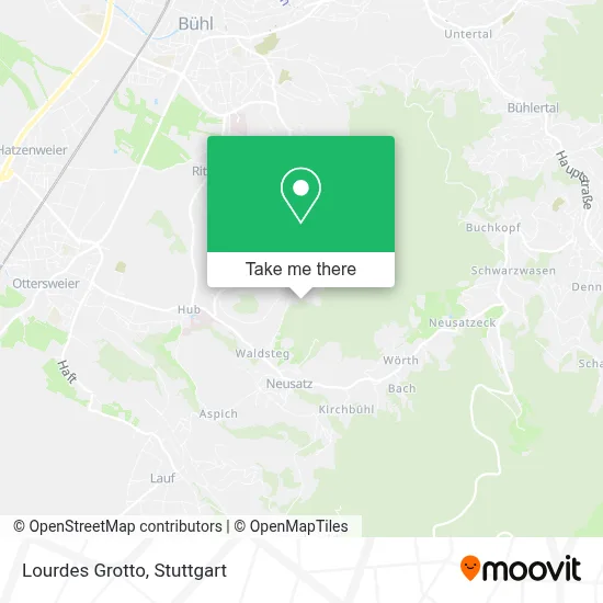 Lourdes Grotte map