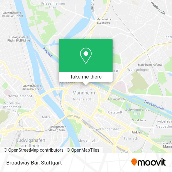 Broadway Bar map