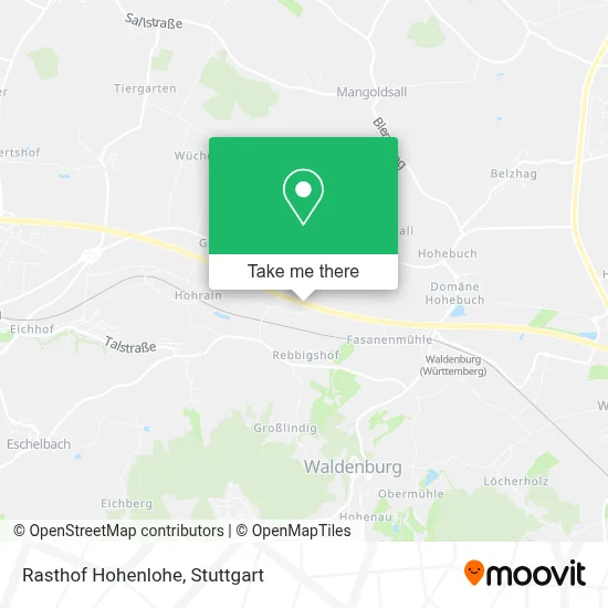 Rasthof Hohenlohe map